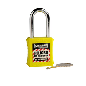 CANDADO STEELPRO X10 AMARILLO STEELPRO CUERPO POLIMERO