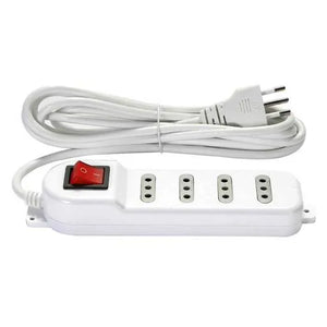 ALARGADOR ZAPATILLA 3 MTS CON SWITCH 4 POSICIONES BLANCO MACROTEL