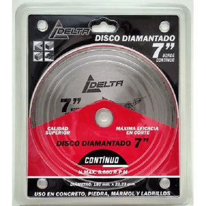 DISCO DIAMANTADO 7"  CONTINUO DELTA