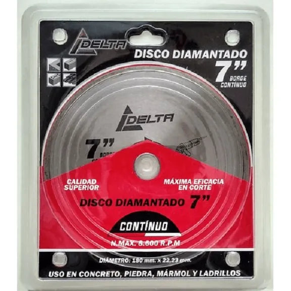 DISCO DIAMANTADO 7"  CONTINUO DELTA