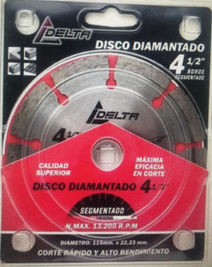 DISCO DIAMANTADO 4 1/2"  SEGMENTADO DELTA