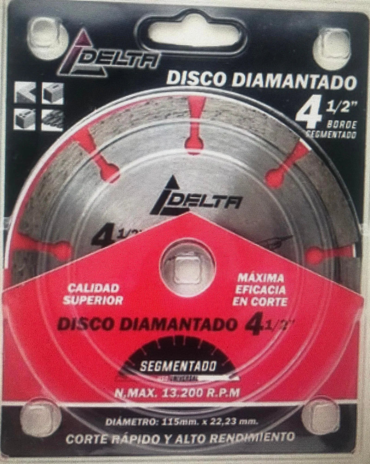 Disco Diamantado Segmentado 4 1/2" ALPHA PRO 4 1/2''