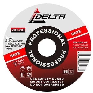 DISCO DE CORTE INOX 4 1/2 X 1MM DELTA PRO