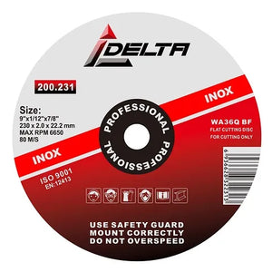 DISCO CORTE INOX 9" X 2 MM DELTA PRO