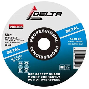 DISCO CORTE METAL 14" X 3.0 MM DELTA
