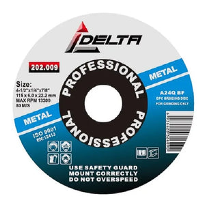 DISCO DESBASTE METAL 4 1/2" DELTA
